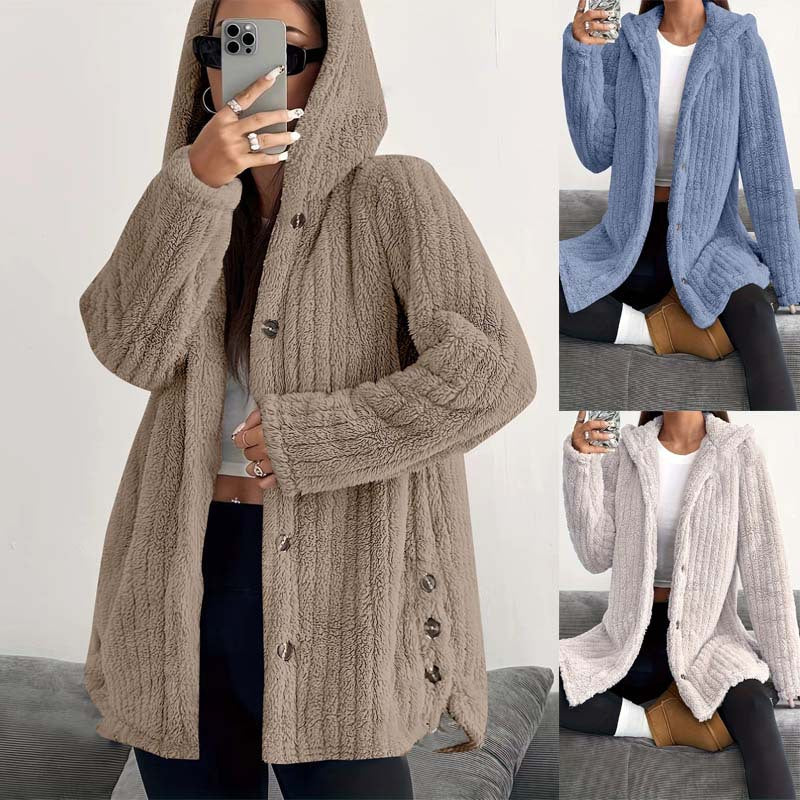 Bellarisse - Άνετο υφασμάτινο μπουφάν με κουκούλα
