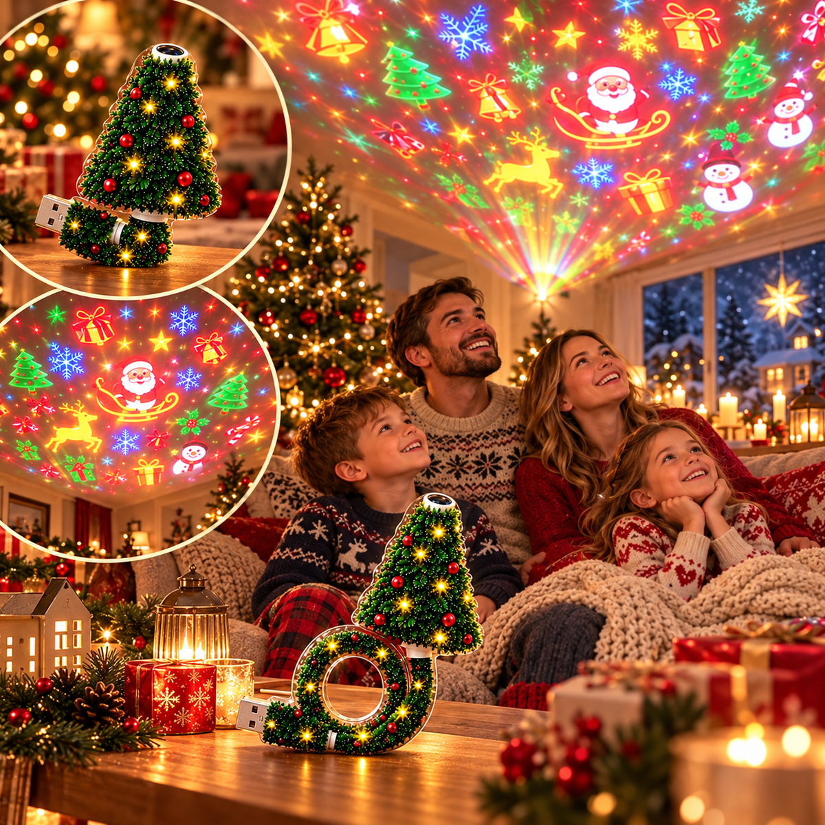 Festelle - LED-Projektionsleuchte für den Christbaum