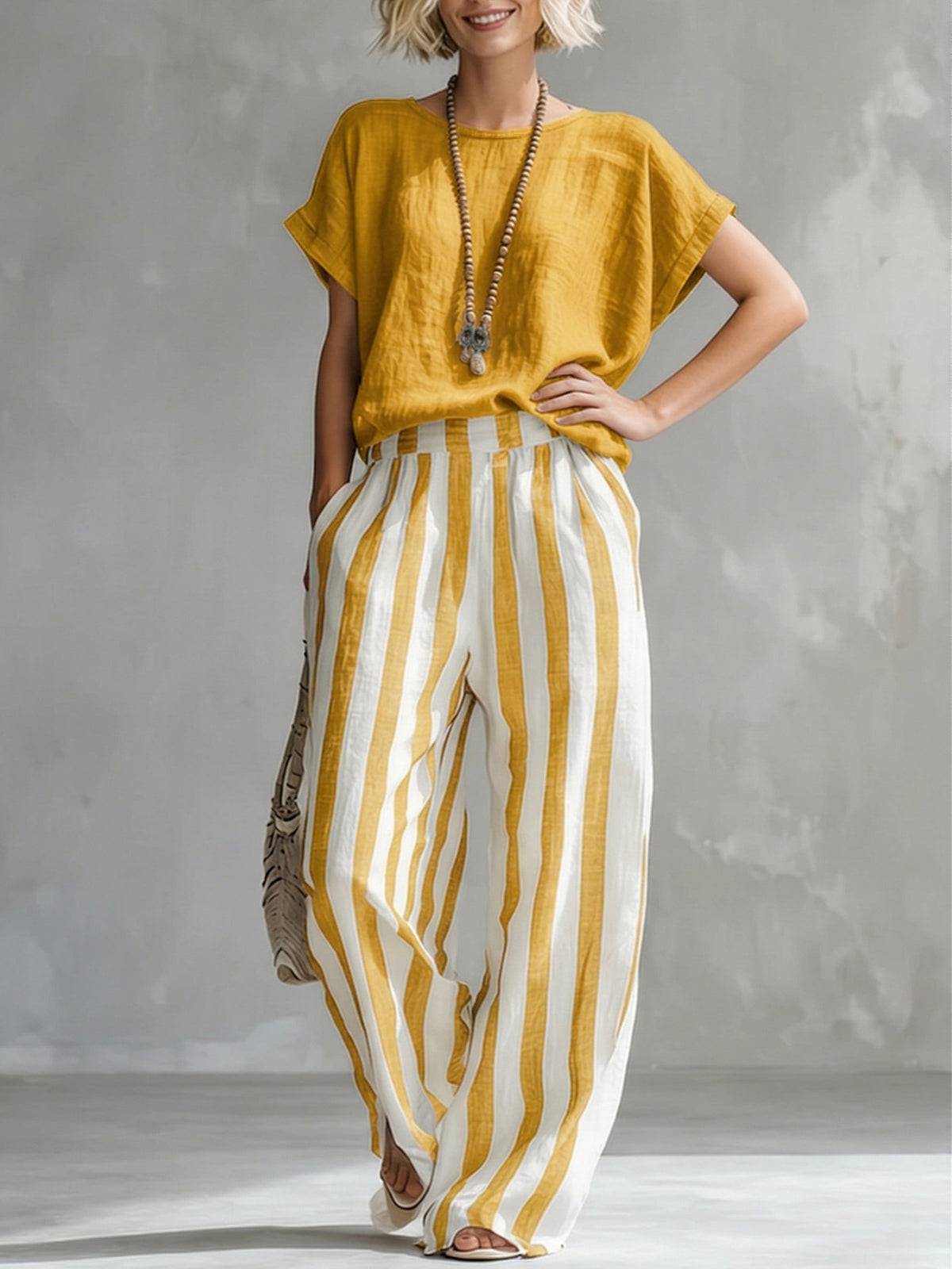 Eulalie - Σετ πουκαμίσα & σορτς με υφή