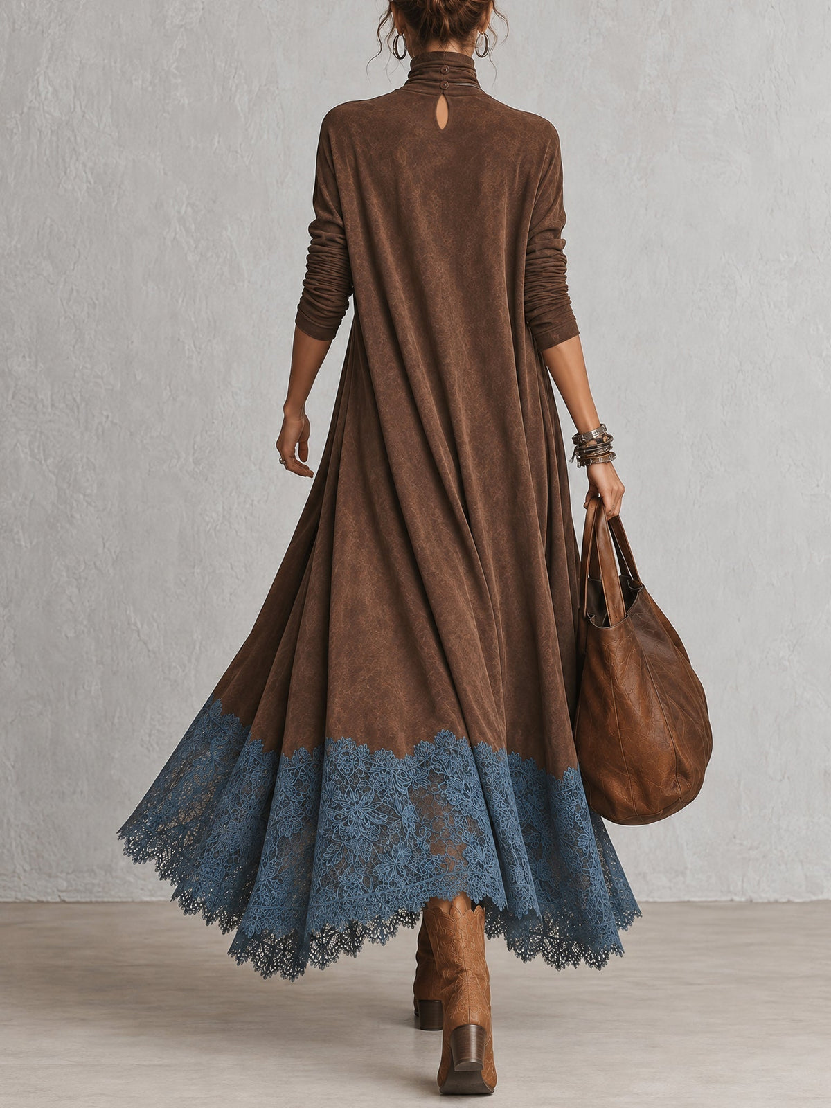 Maelis - Maxikleid mit Samtspitze
