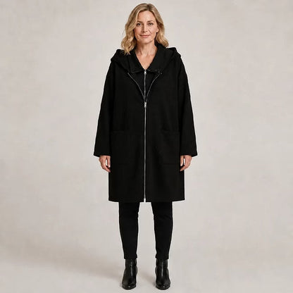 Sigrid - Locker geschnittene Kapuzenjacke mit Reißverschluss