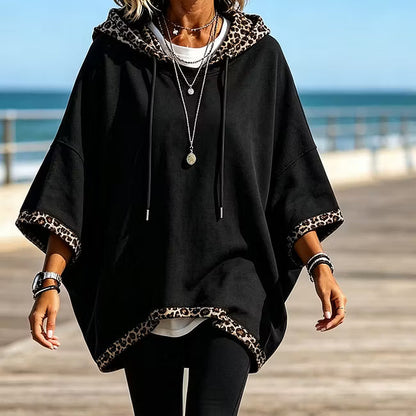 Aliz - Hoodie mit Leoparden-Detail