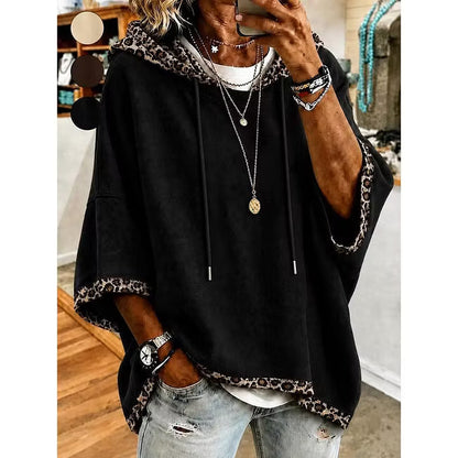 Aliz - Hoodie mit Leoparden-Detail