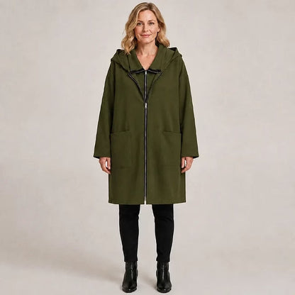 Sigrid - Locker geschnittene Kapuzenjacke mit Reißverschluss