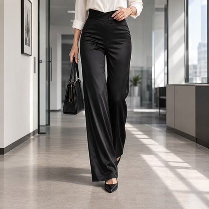 Esmae - Glänzende Wide-Leg-Hose