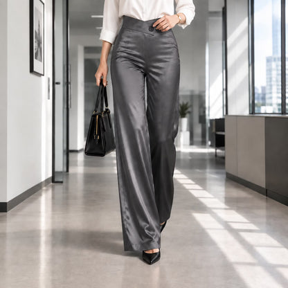 Esmae - Glänzende Wide-Leg-Hose
