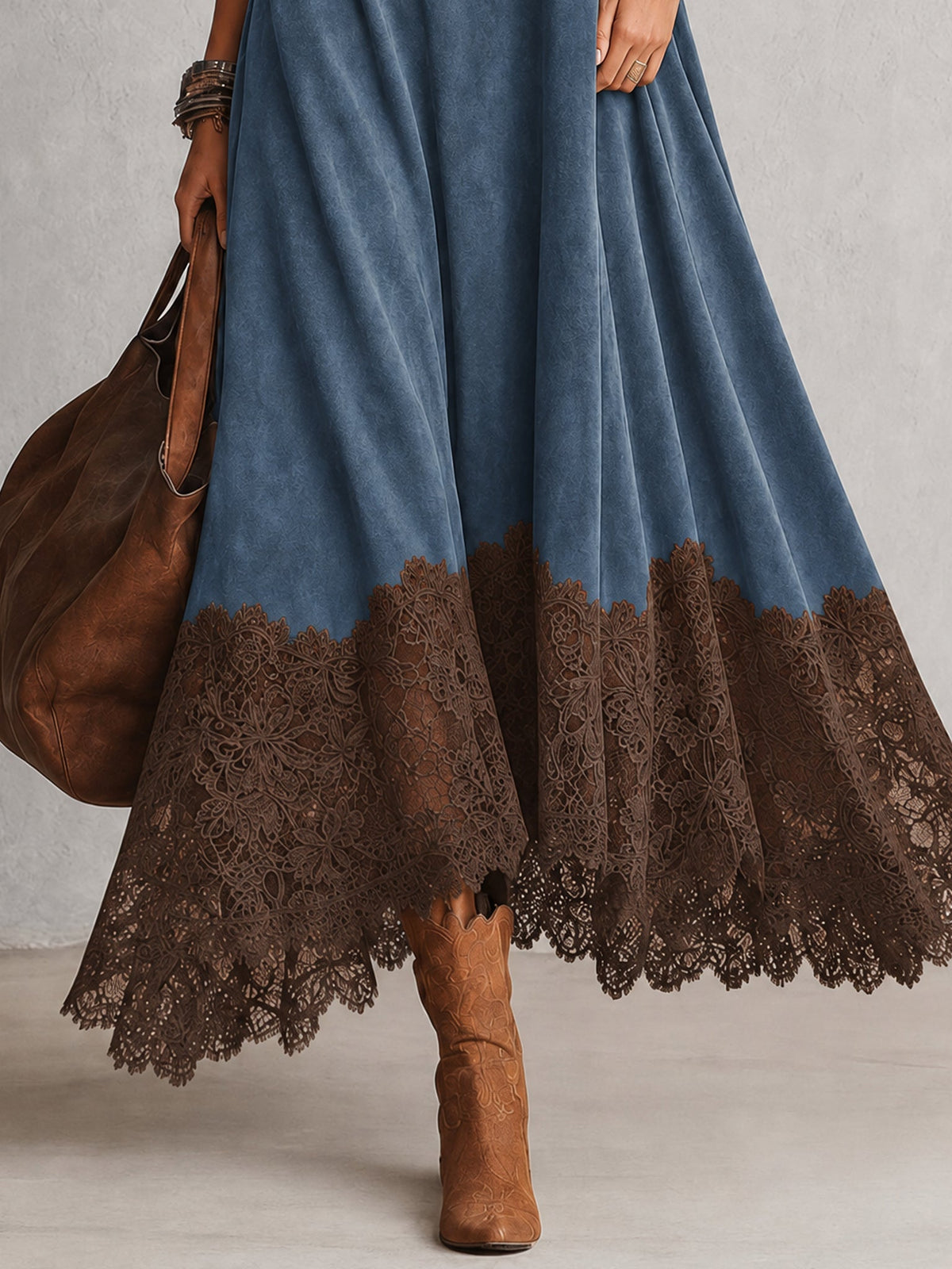 Lavina - A-Linien-Maxikleid mit weicher Haptik
