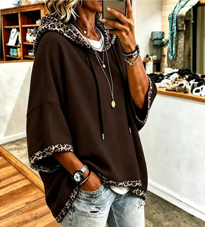 Aliz - Hoodie mit Leoparden-Detail