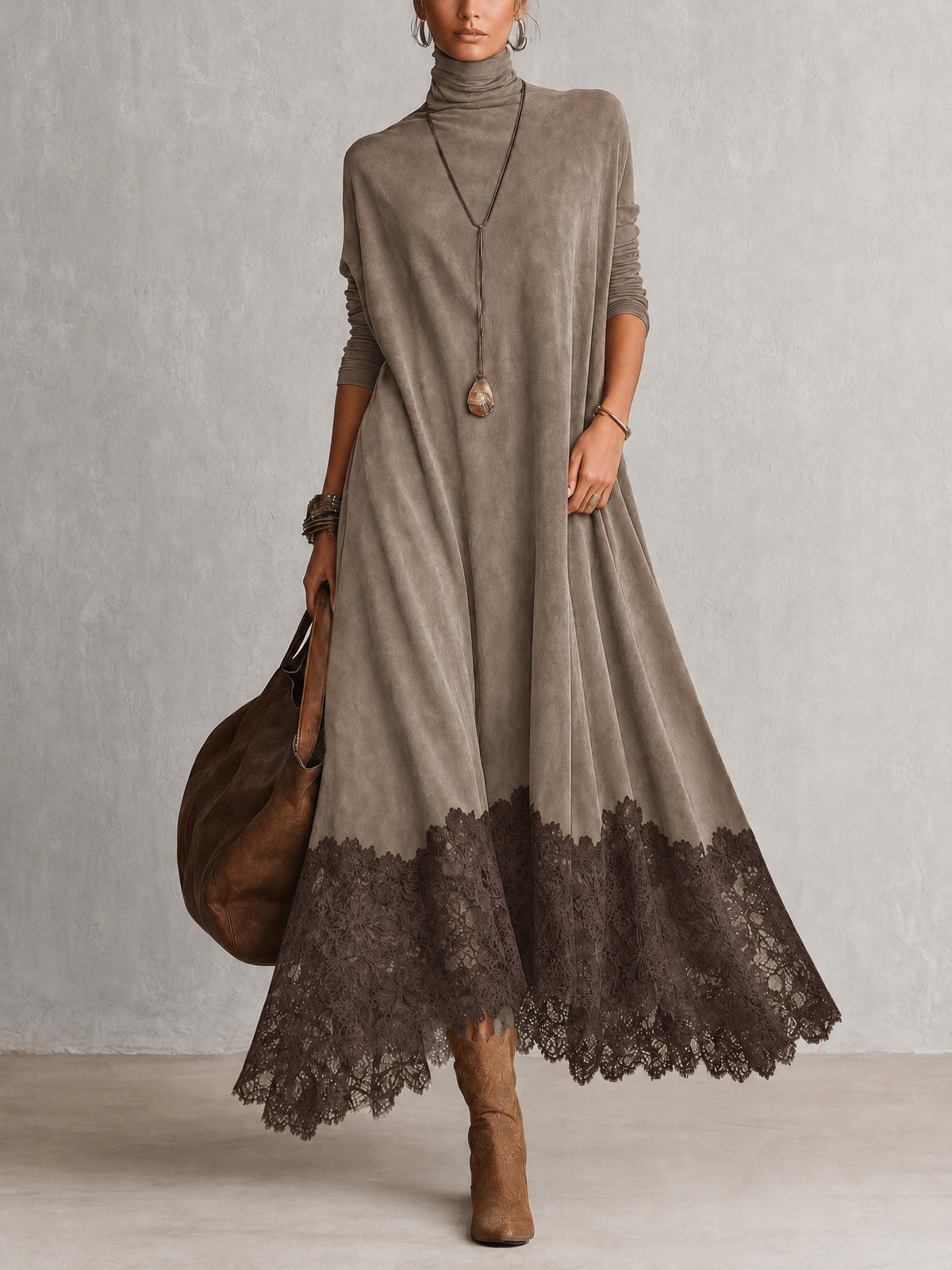 Lavina - A-Linien-Maxikleid mit weicher Haptik