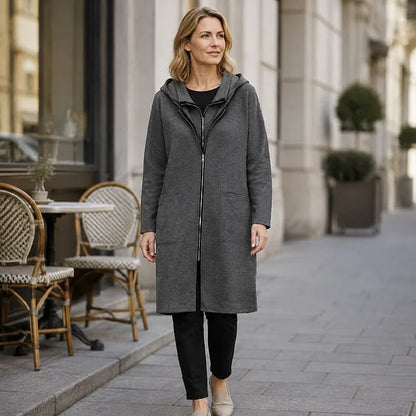 Sigrid - Locker geschnittene Kapuzenjacke mit Reißverschluss