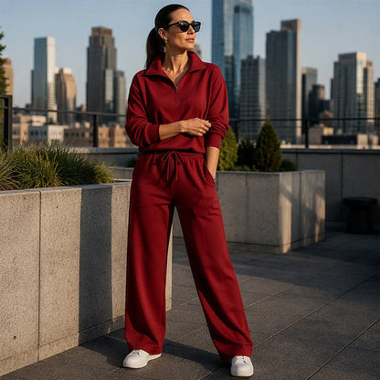 Maud - Lässiger Zweiteiler mit Half-Zip