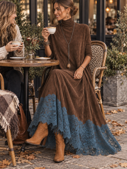 Maelis - Maxikleid mit Samtspitze
