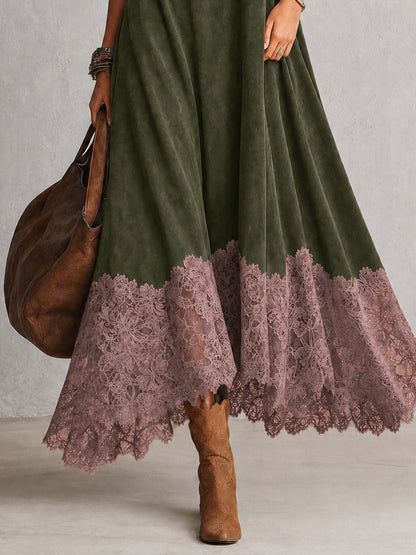 Maelis - Maxikleid mit Samtspitze
