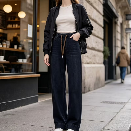 Morwen - Locker geschnittene Hose mit elastischem Bund