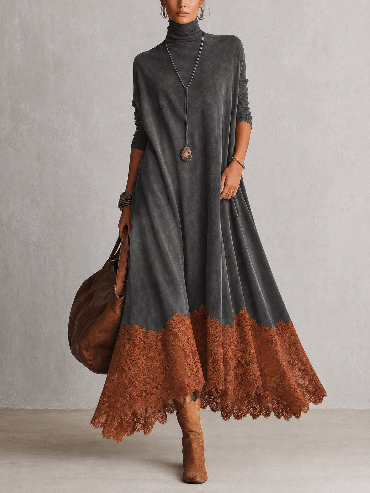 Lavina - A-Linien-Maxikleid mit weicher Haptik
