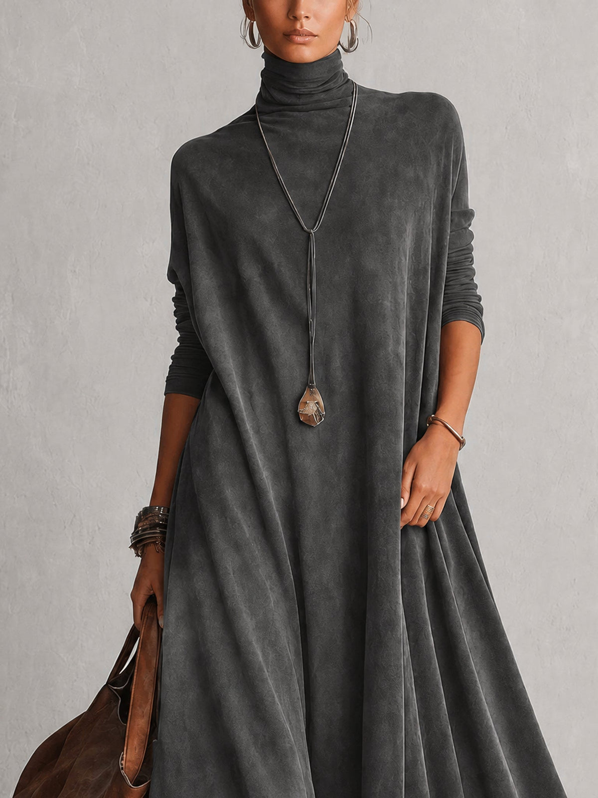 Lavina - A-Linien-Maxikleid mit weicher Haptik
