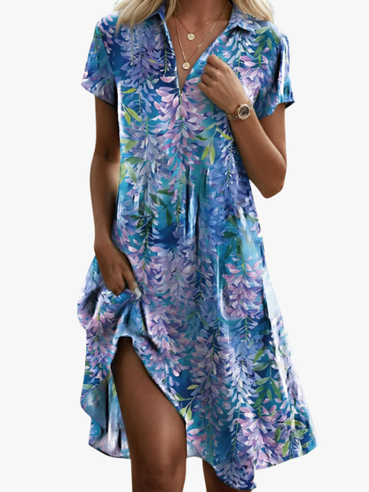 Leorine - Soft-Touch Floral Midi Dress