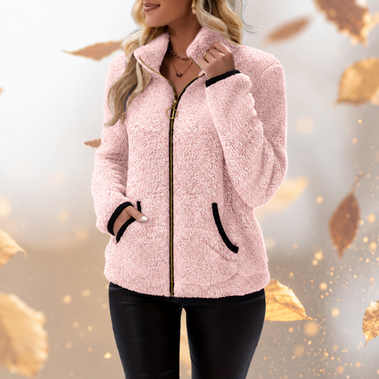 Adria - Ζακέτα sherpa fleece με ψηλό γιακά