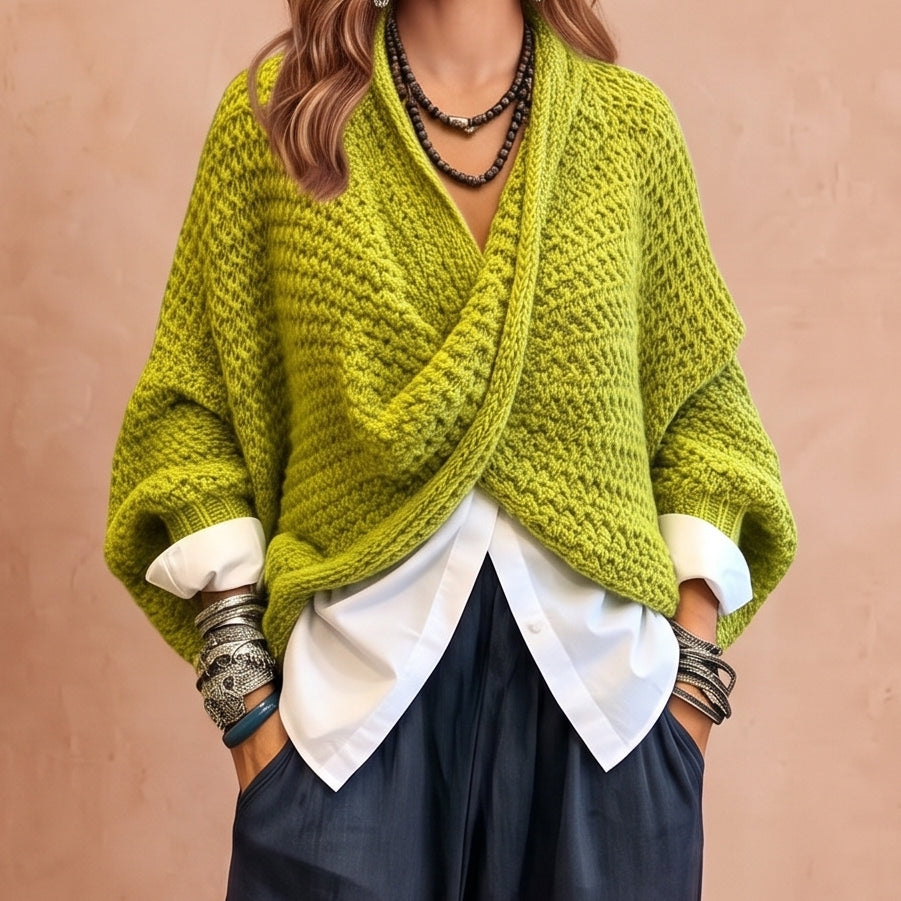 Orelle - Strickpullover mit V-förmiger Struktur