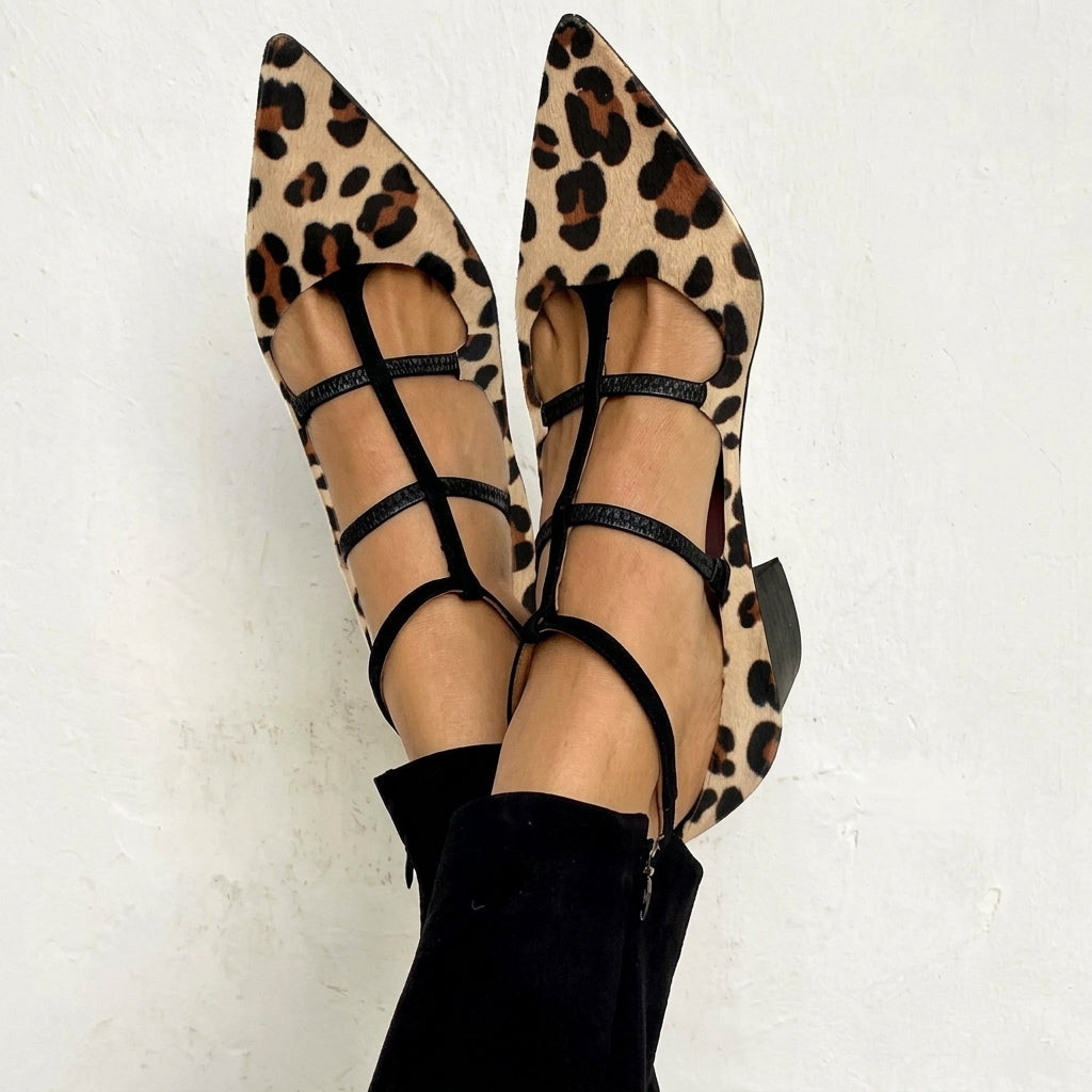 Georgina - Edle Pumps mit Leoprint