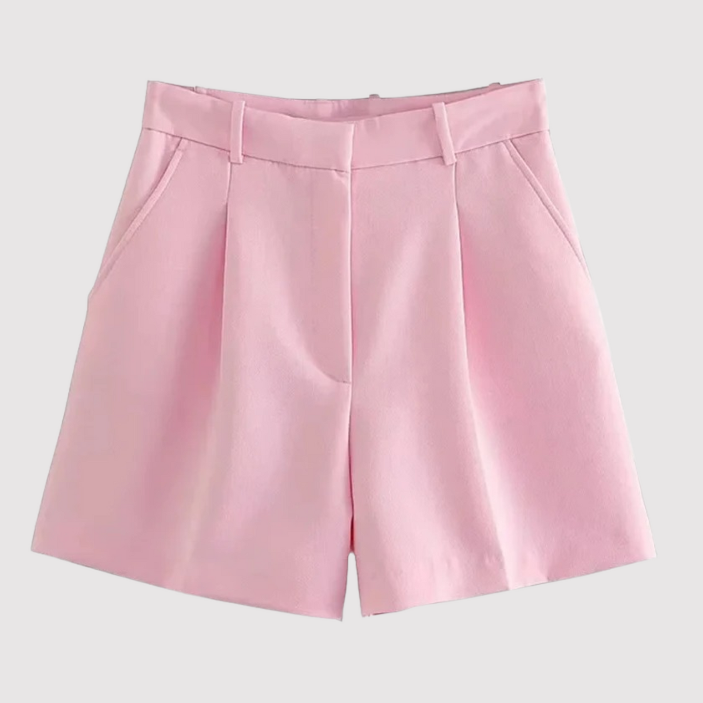 Mirelle - Tailored High-Waisted Pleated Shorts
