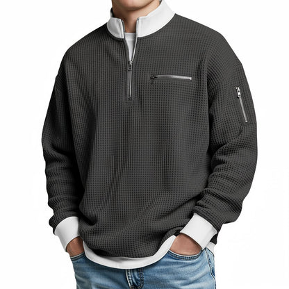 Peldon - Waffelstrick-Quarter-Zip-Pullover