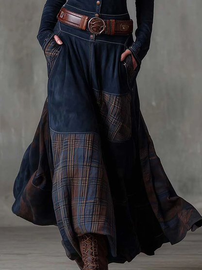 Γατίσιο - Patchwork-Kleid mit weichem Griff
