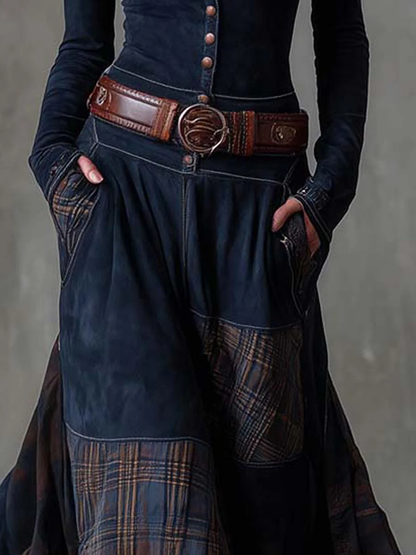 Γατίσιο - Patchwork-Kleid mit weichem Griff