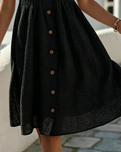 Emmara - Premium Patchwork Puff-Sleeve Dress