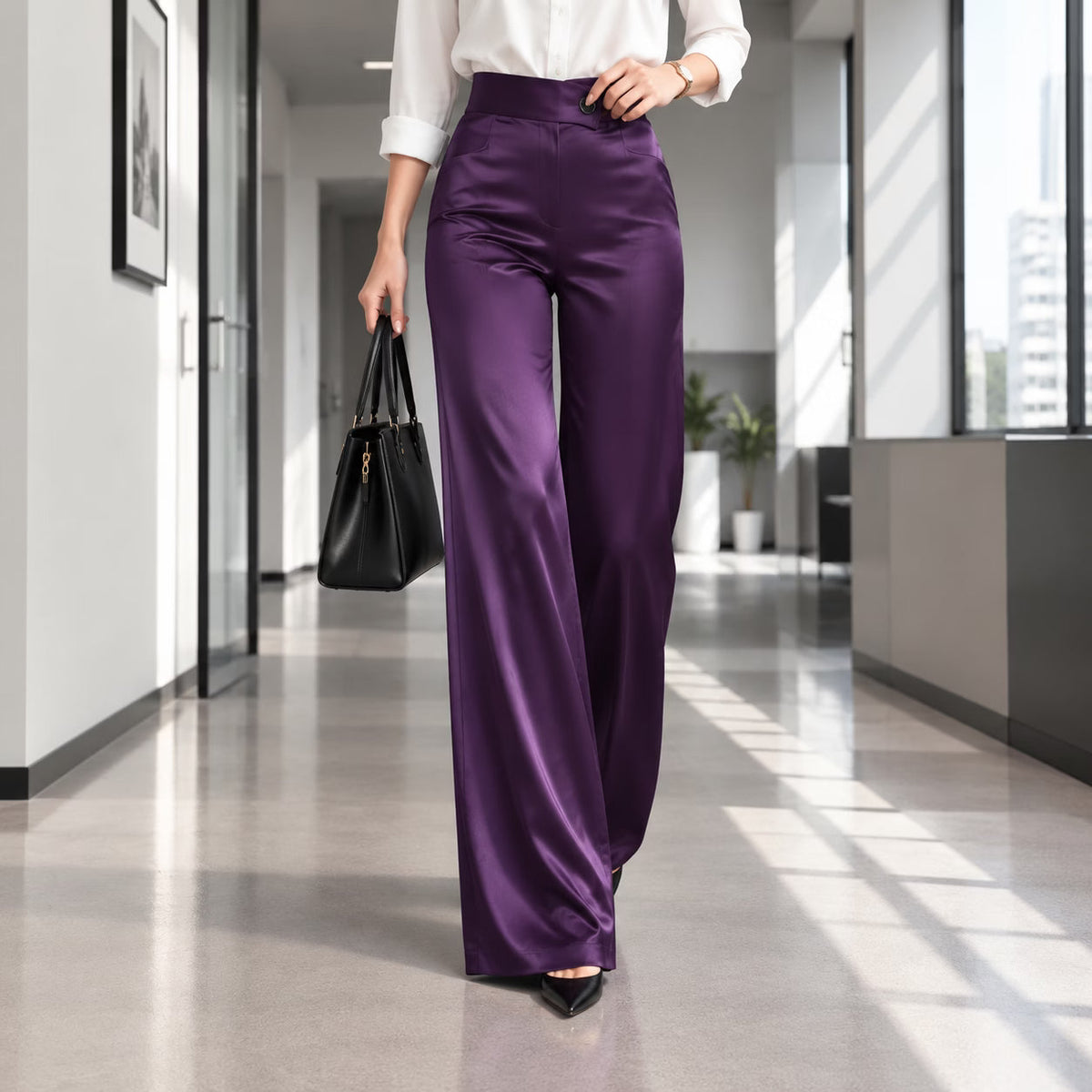 Anouk - Elegante High-Waist-Hose mit weitem Bein