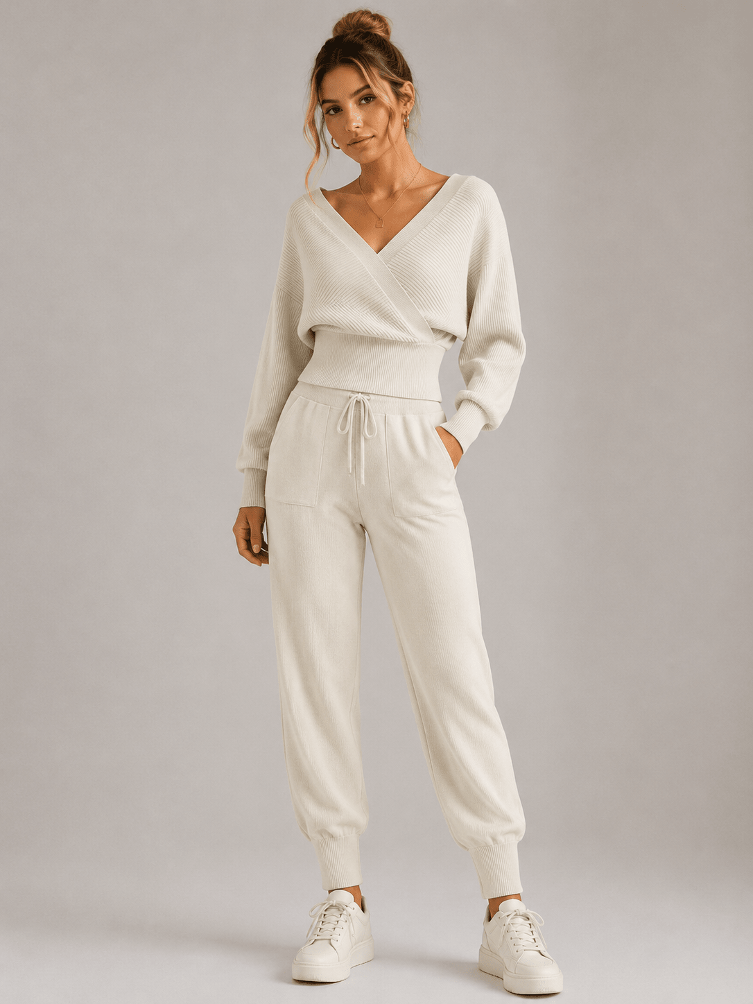 Adelyra - Ριχτό σετ loungewear δύο τεμαχίων