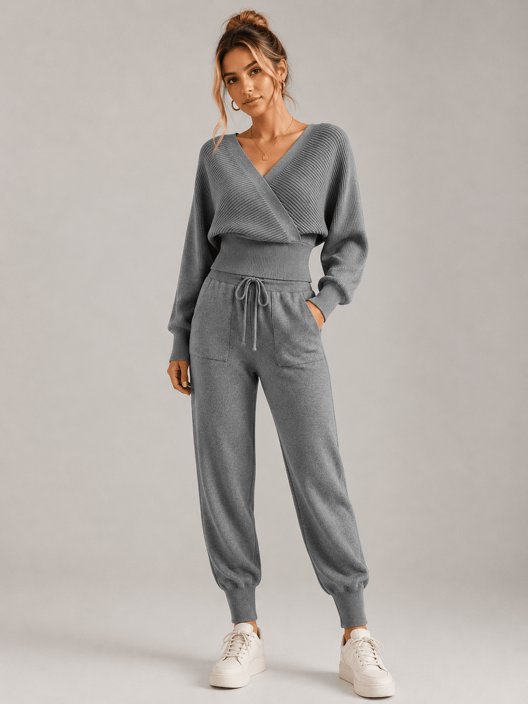 Adelyra - Ριχτό σετ loungewear δύο τεμαχίων