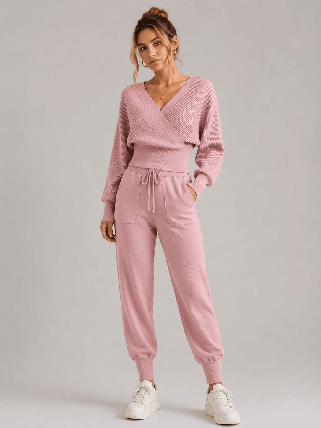 Adelyra - Ριχτό σετ loungewear δύο τεμαχίων