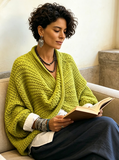 Orelle - Strickpullover mit V-förmiger Struktur