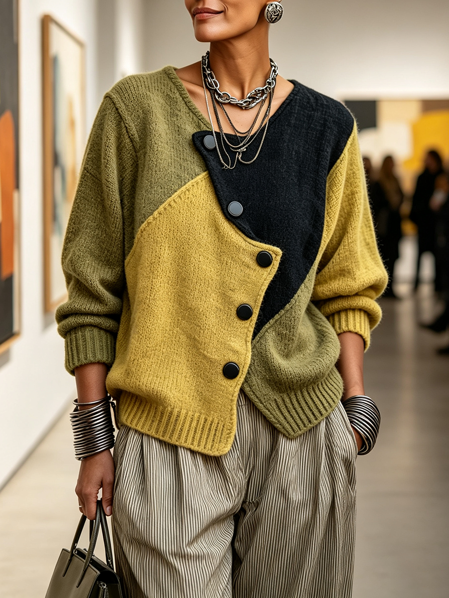 Olina - Strukturierter asymmetrischer Cardigan