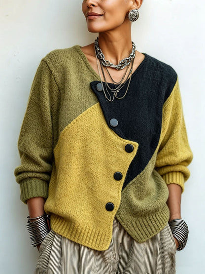 Olina - Strukturierter asymmetrischer Cardigan