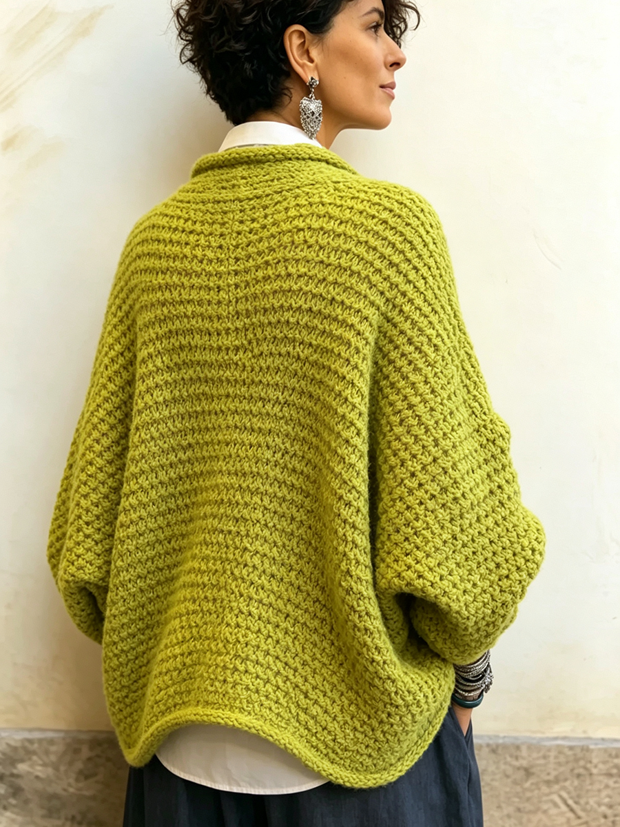 Orelle - Strickpullover mit V-förmiger Struktur