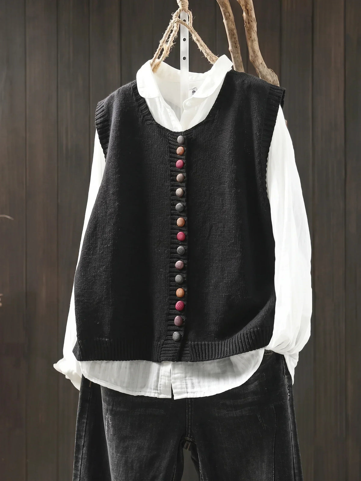 Meleri - Locker geschnittenes Strickgilet