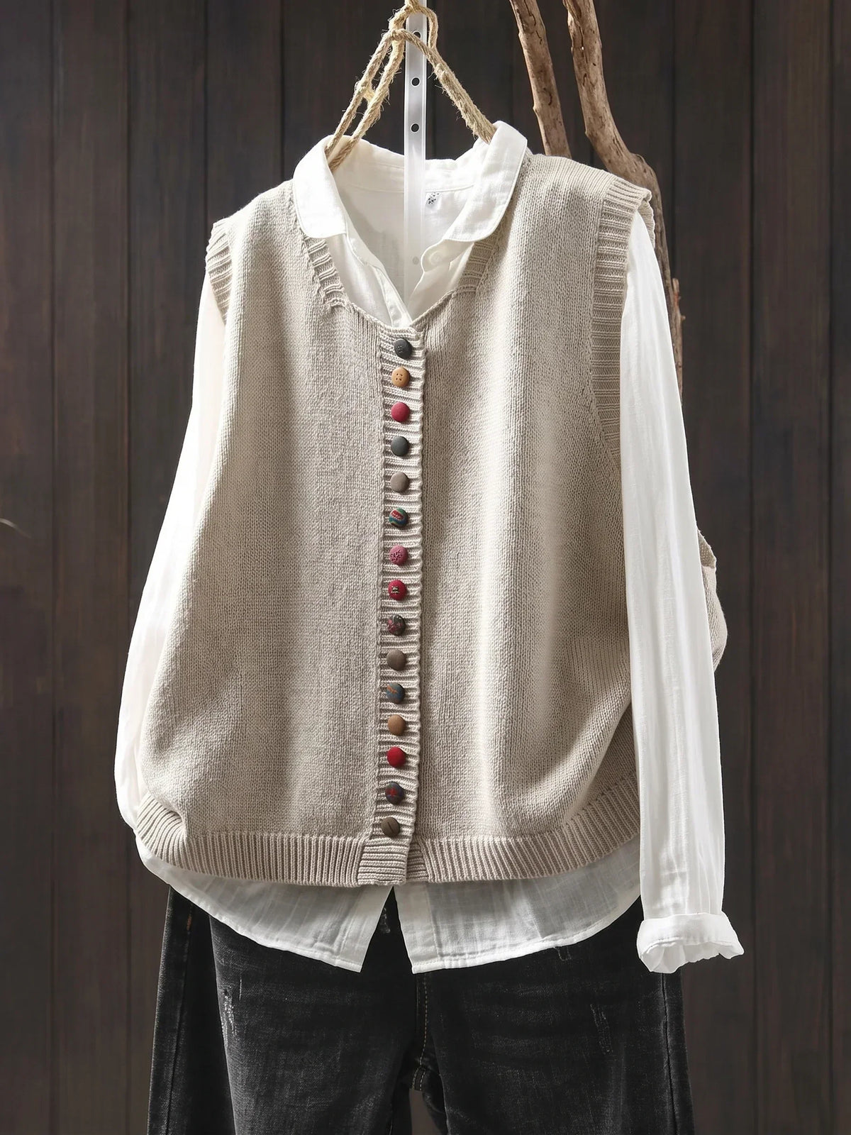 Meleri - Locker geschnittenes Strickgilet