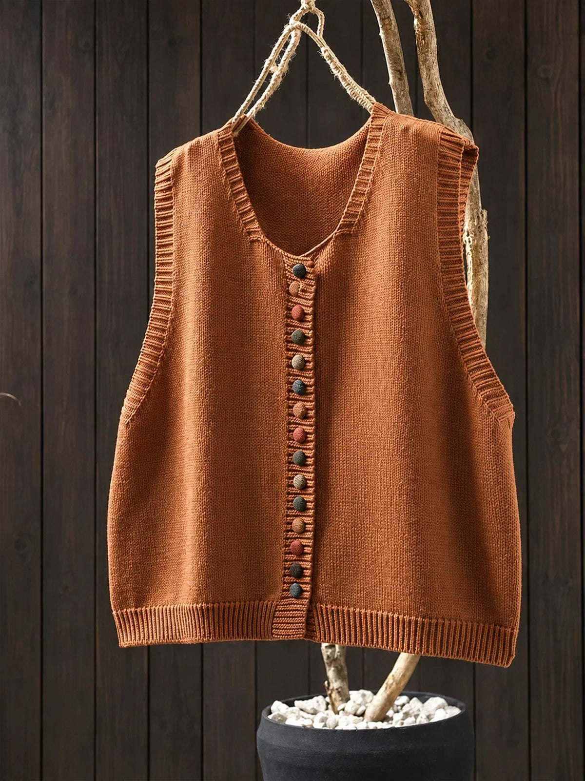 Meleri - Locker geschnittenes Strickgilet