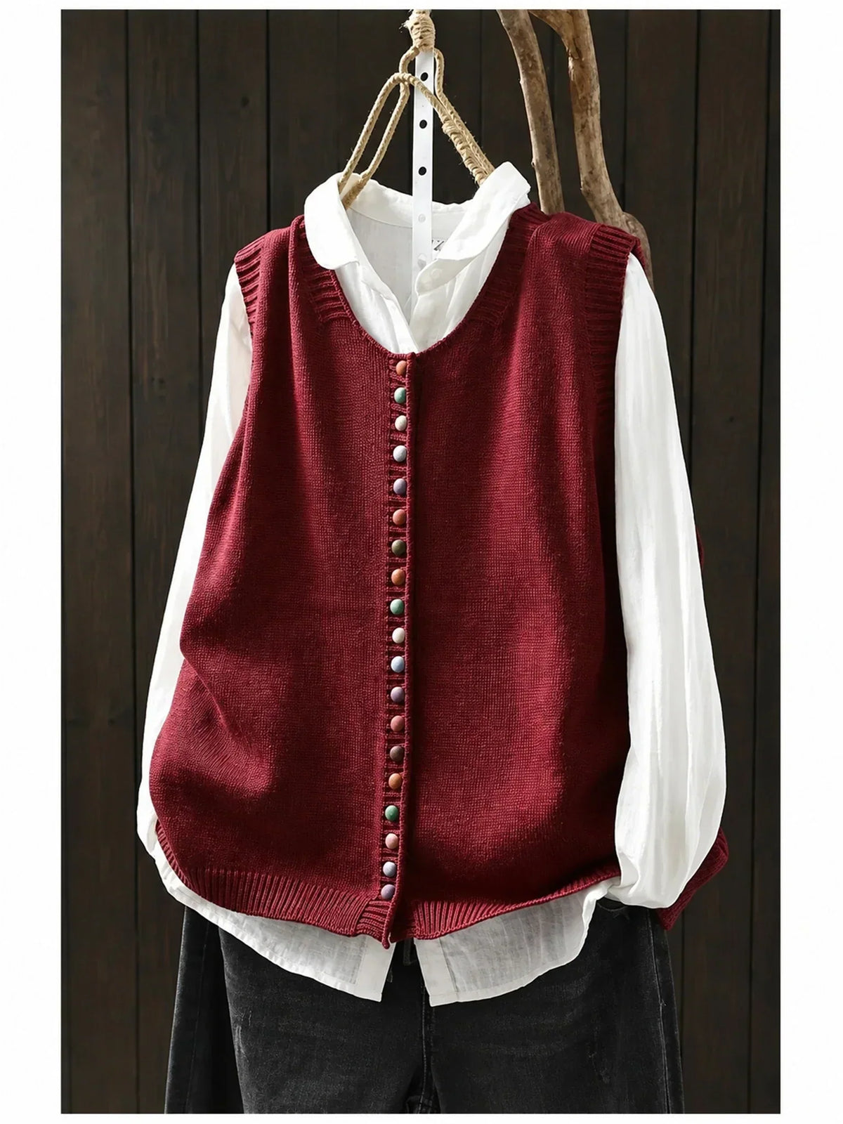 Meleri - Locker geschnittenes Strickgilet