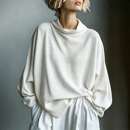 Aella - Υφαντή oversized μπλούζα με ψηλό λαιμό