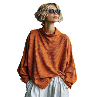 Aella - Υφαντή oversized μπλούζα με ψηλό λαιμό