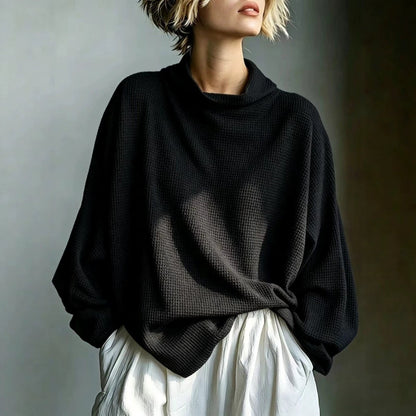 Aella - Υφαντή oversized μπλούζα με ψηλό λαιμό