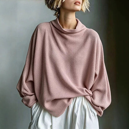 Aella - Υφαντή oversized μπλούζα με ψηλό λαιμό