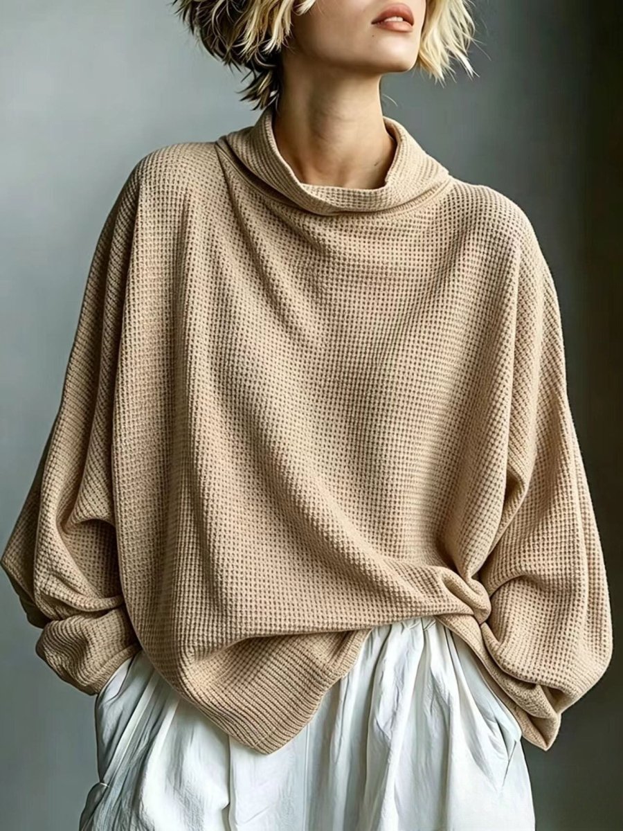 Aella - Υφαντή oversized μπλούζα με ψηλό λαιμό