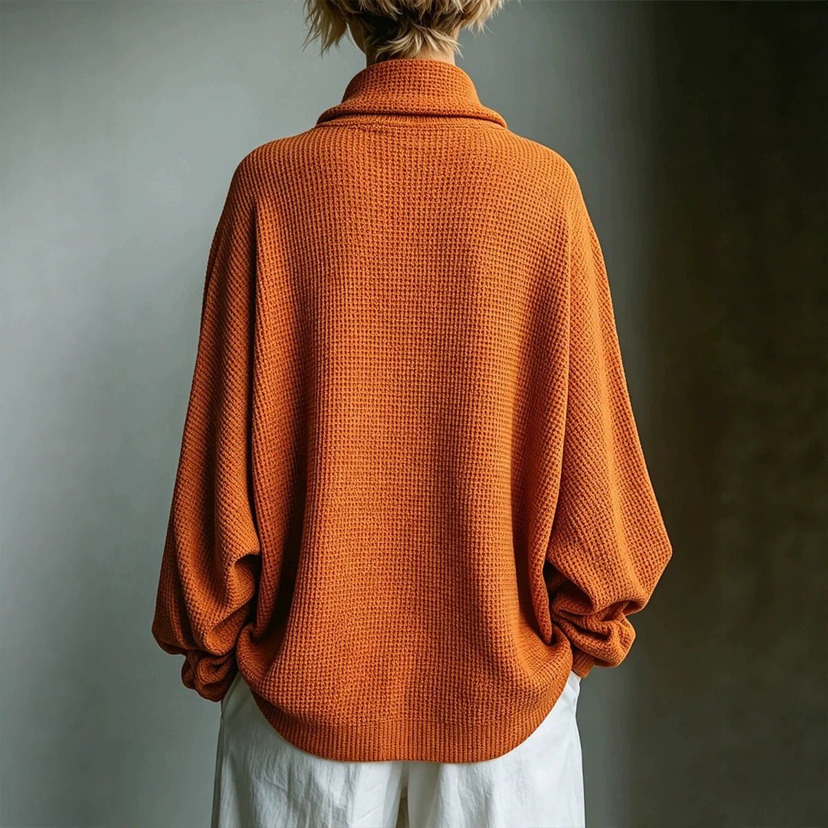 Aella - Υφαντή oversized μπλούζα με ψηλό λαιμό
