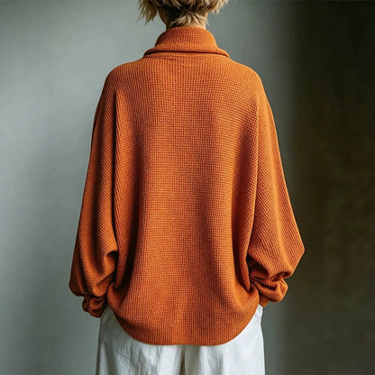Aella - Υφαντή oversized μπλούζα με ψηλό λαιμό