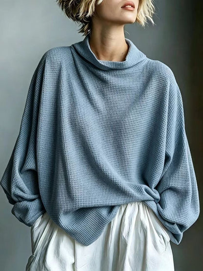 Aella - Υφαντή oversized μπλούζα με ψηλό λαιμό